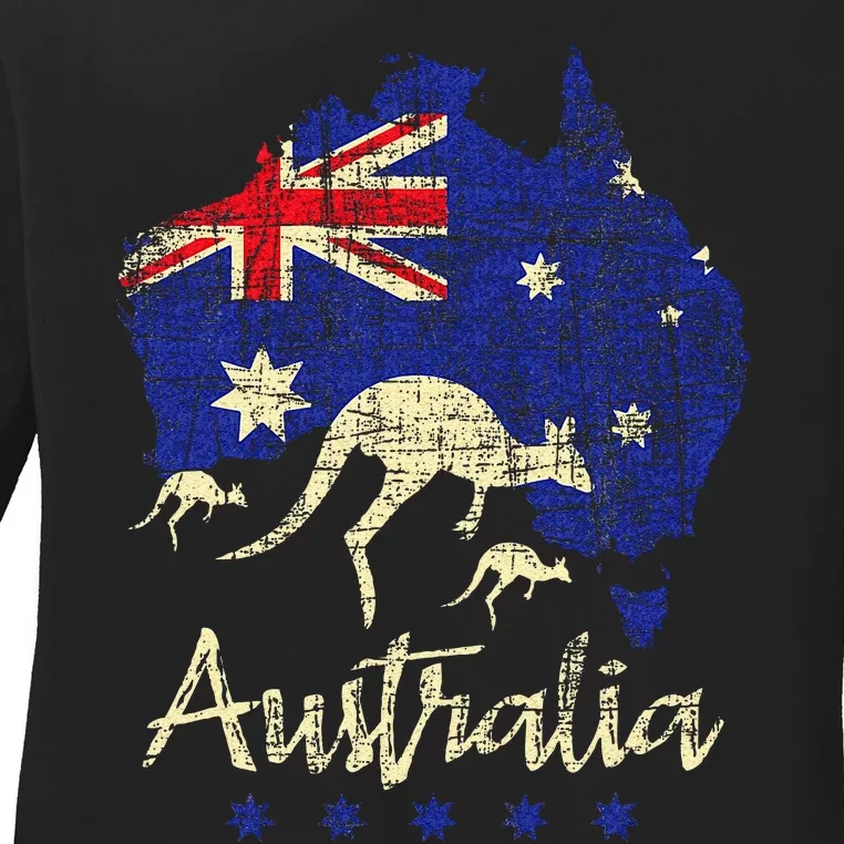 Australia Kangaroo Australian Lover Wildlife Zoo Animal Ladies Long Sleeve Shirt