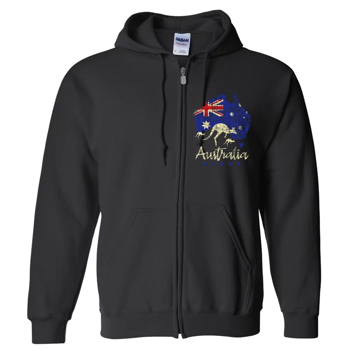 Australia Kangaroo Australian Lover Wildlife Zoo Animal Full Zip Hoodie