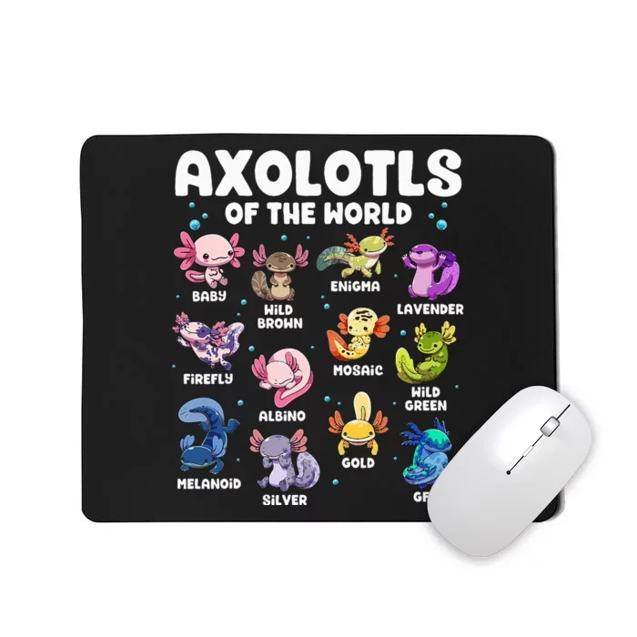 Axolotl Kawaii Axolotls Of The World Axolotl Animals Mousepad