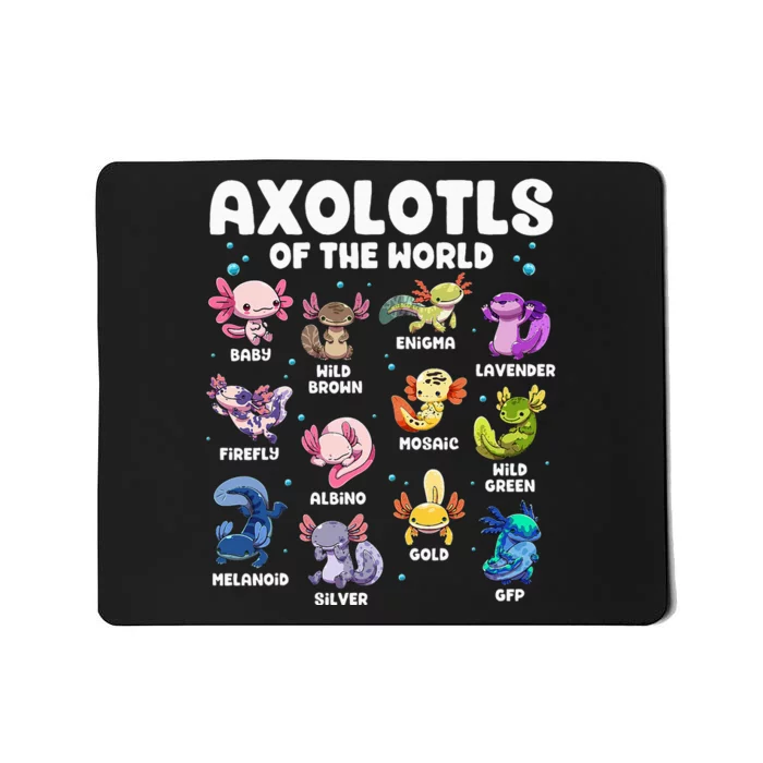 Axolotl Kawaii Axolotls Of The World Axolotl Animals Mousepad