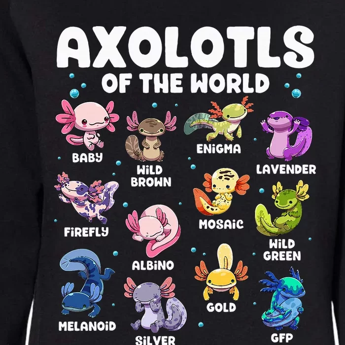 Axolotl Kawaii Axolotls Of The World Axolotl Animals Womens California Wash Sweatshirt