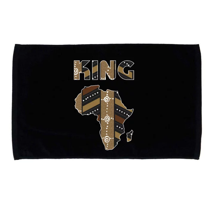 African King Art Pattern Africa Map Black Pride Couple Matching Microfiber Hand Towel