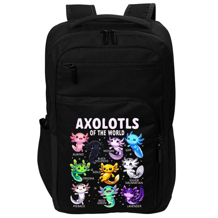 Axolotl Kawaii Axolotls Of The World Axolotl Animals Impact Tech Backpack