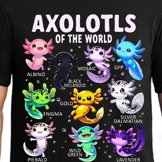 Axolotl Kawaii Axolotls Of The World Axolotl Animals Pajama Set