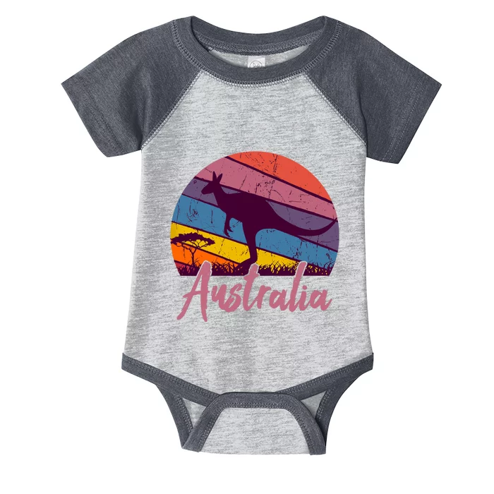 Australia Kangaroo Aussie Australian Souvenir Tourist Retro Infant Baby Jersey Bodysuit