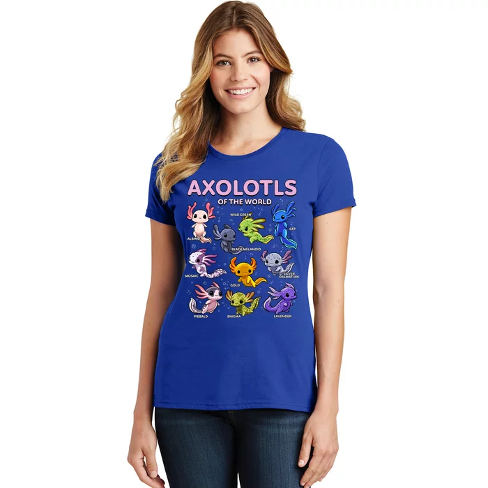 Axolotl Kawaii Axolotls Of The World Axolotl Animals Women's T-Shirt