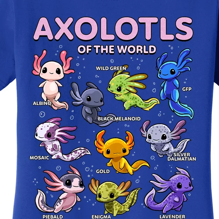 Axolotl Kawaii Axolotls Of The World Axolotl Animals Women's T-Shirt