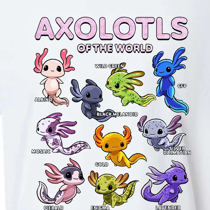 Axolotl Kawaii Axolotls Of The World Axolotl Animals Sueded Cloud Jersey T-Shirt