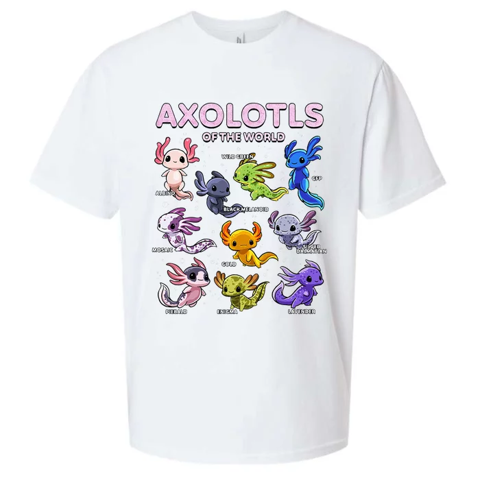 Axolotl Kawaii Axolotls Of The World Axolotl Animals Sueded Cloud Jersey T-Shirt