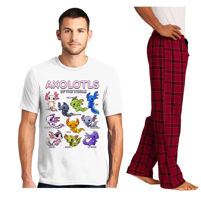 Axolotl Kawaii Axolotls Of The World Axolotl Animals Pajama Set