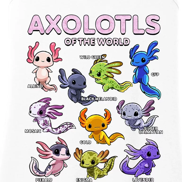 Axolotl Kawaii Axolotls Of The World Axolotl Animals Ladies Essential Tank