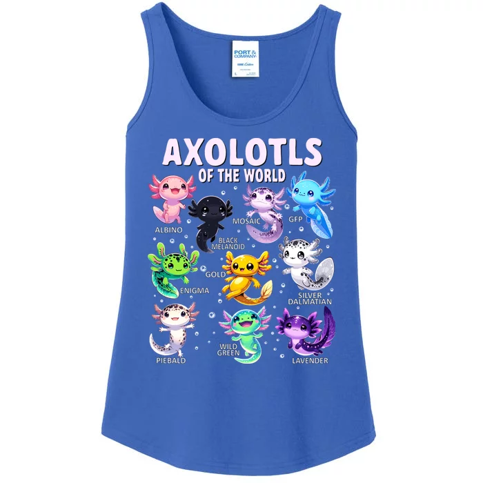 Axolotl Kawaii Axolotls Of The World Axolotl Animals Ladies Essential Tank