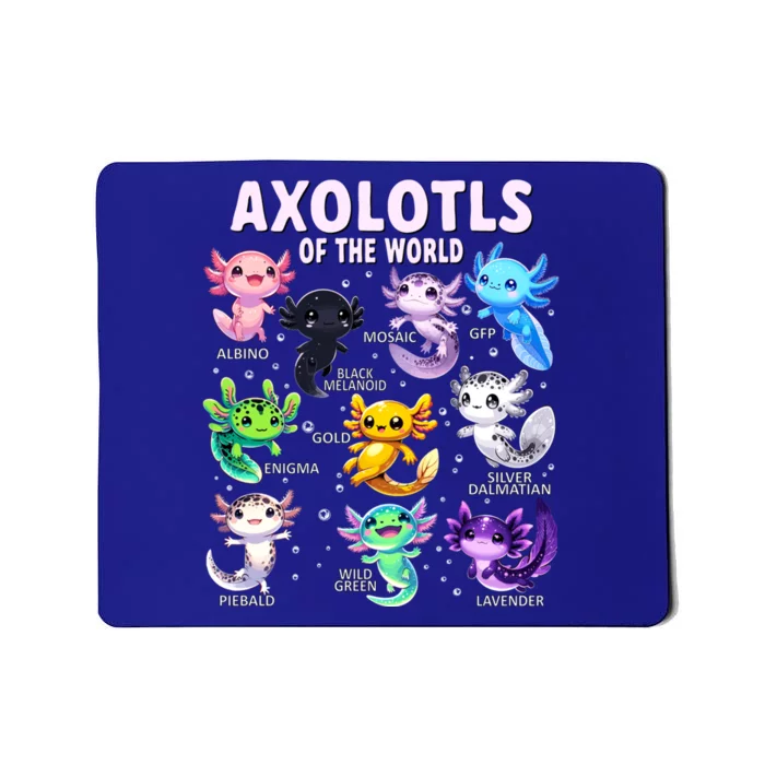 Axolotl Kawaii Axolotls Of The World Axolotl Animals Mousepad