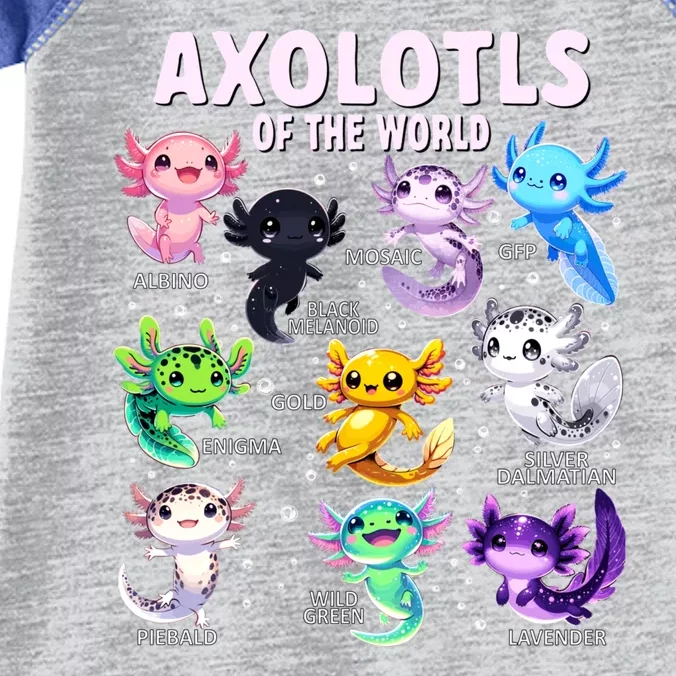 Axolotl Kawaii Axolotls Of The World Axolotl Animals Infant Baby Jersey Bodysuit