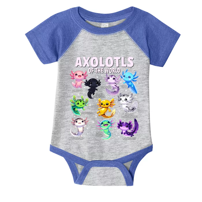 Axolotl Kawaii Axolotls Of The World Axolotl Animals Infant Baby Jersey Bodysuit