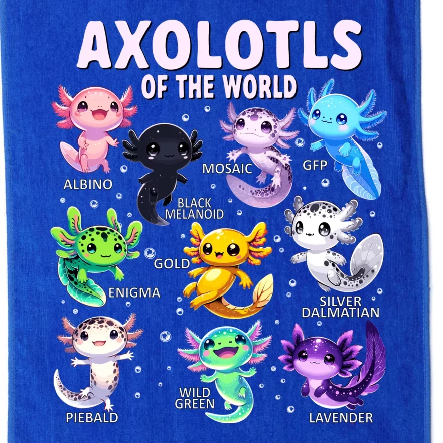 Axolotl Kawaii Axolotls Of The World Axolotl Animals Platinum Collection Golf Towel