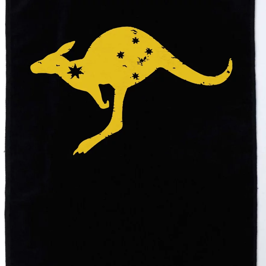 AUSTRALIA KANGAROO AUSSIE ROO FLAG ROUNDEL SPORTS MILITARY Platinum Collection Golf Towel