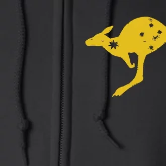 AUSTRALIA KANGAROO AUSSIE ROO FLAG ROUNDEL SPORTS MILITARY Full Zip Hoodie