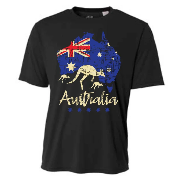 Australia Kangaroo Australian Lover Wildlife Zoo Animal Cooling Performance Crew T-Shirt