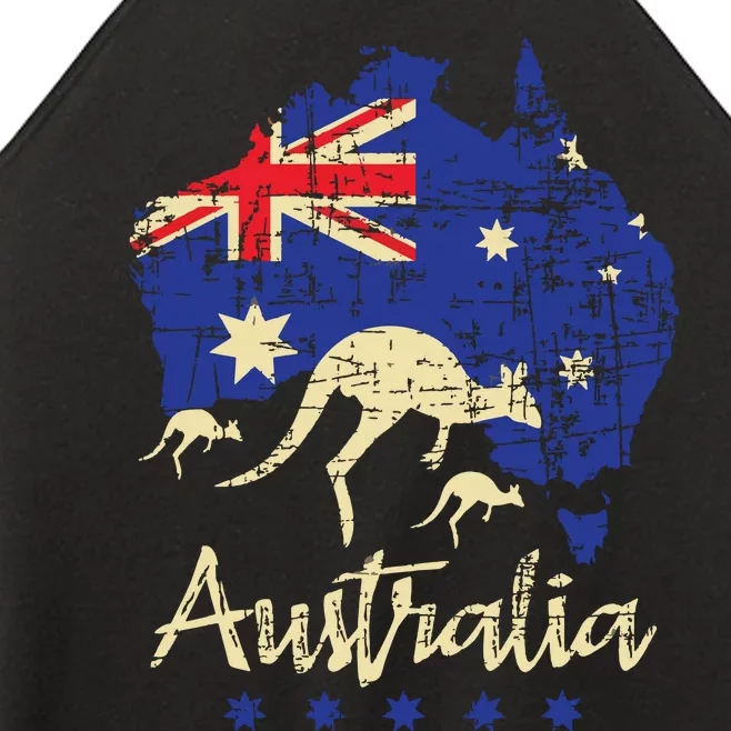 Australia Kangaroo Australian Lover Wildlife Zoo Animal Women’s Perfect Tri Rocker Tank