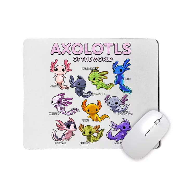 Axolotl Kawaii Axolotls Of The World Axolotl Animals Mousepad