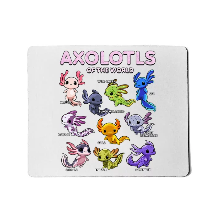 Axolotl Kawaii Axolotls Of The World Axolotl Animals Mousepad