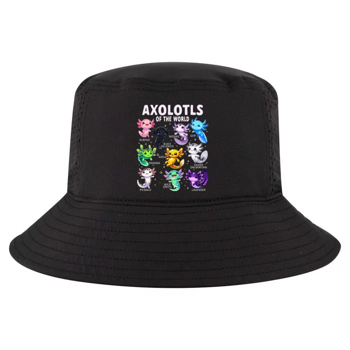 Axolotl Kawaii Axolotls Of The World Axolotl Animals Cool Comfort Performance Bucket Hat