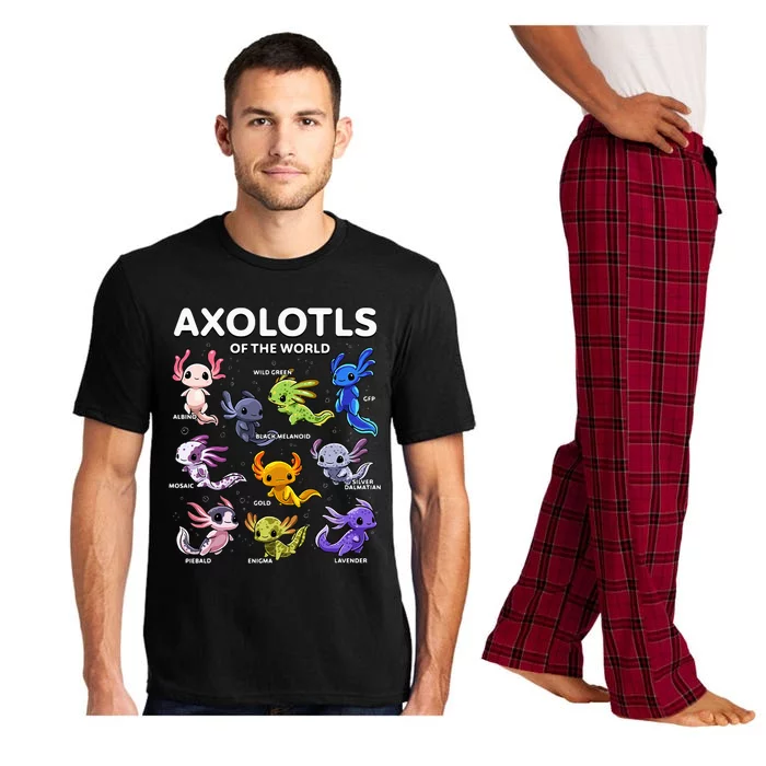 Axolotl Kawaii Axolotls Of The World Axolotl Animals Pajama Set