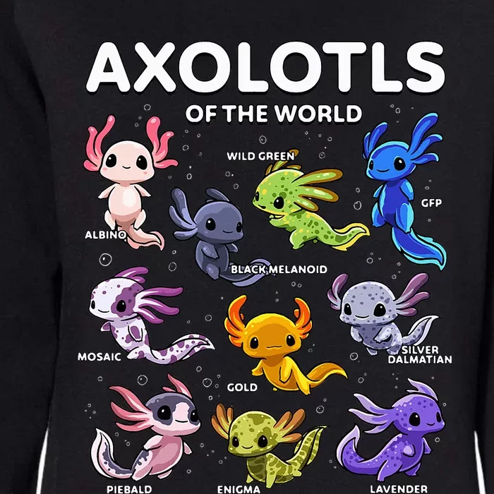 Axolotl Kawaii Axolotls Of The World Axolotl Animals Womens California Wash Sweatshirt