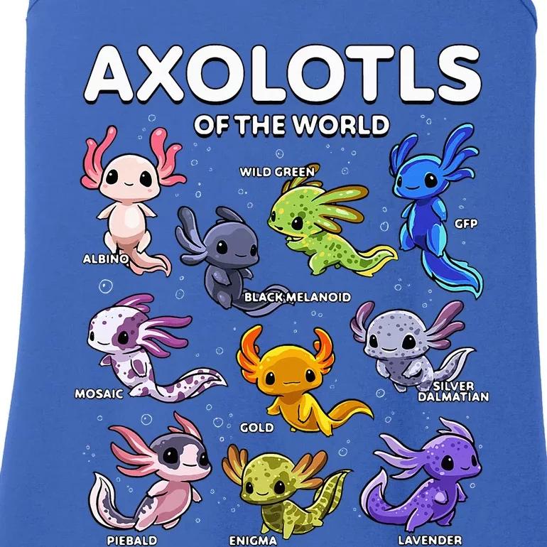 Axolotl Kawaii Axolotls Of The World Axolotl Animals Ladies Essential Tank