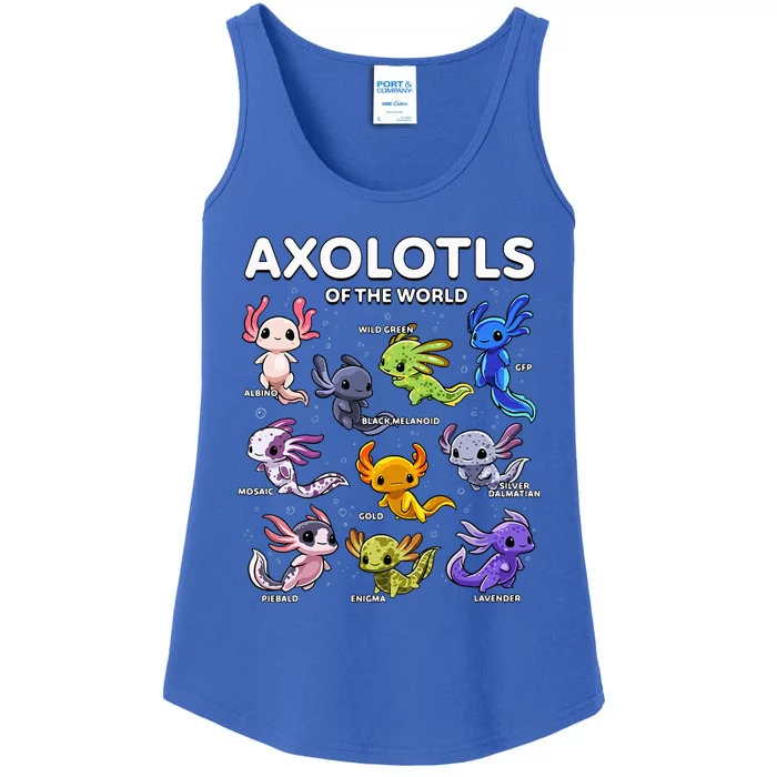 Axolotl Kawaii Axolotls Of The World Axolotl Animals Ladies Essential Tank