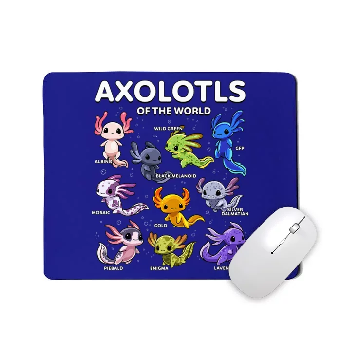 Axolotl Kawaii Axolotls Of The World Axolotl Animals Mousepad