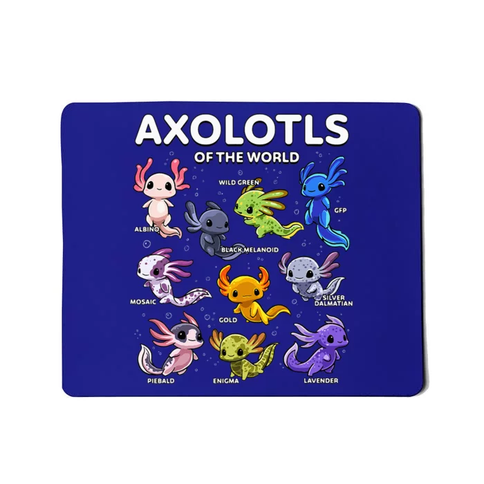 Axolotl Kawaii Axolotls Of The World Axolotl Animals Mousepad