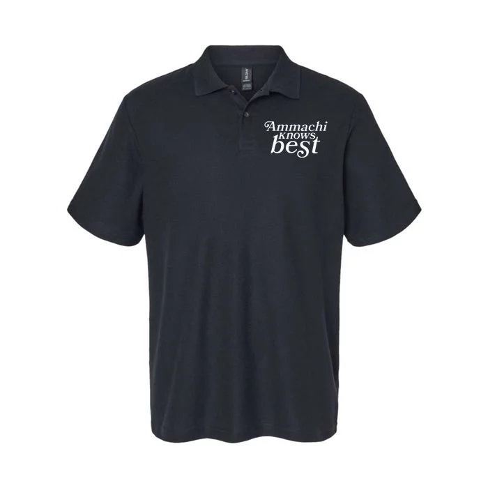 Ammachi Knows Best Grandmother Gift Softstyle Adult Sport Polo