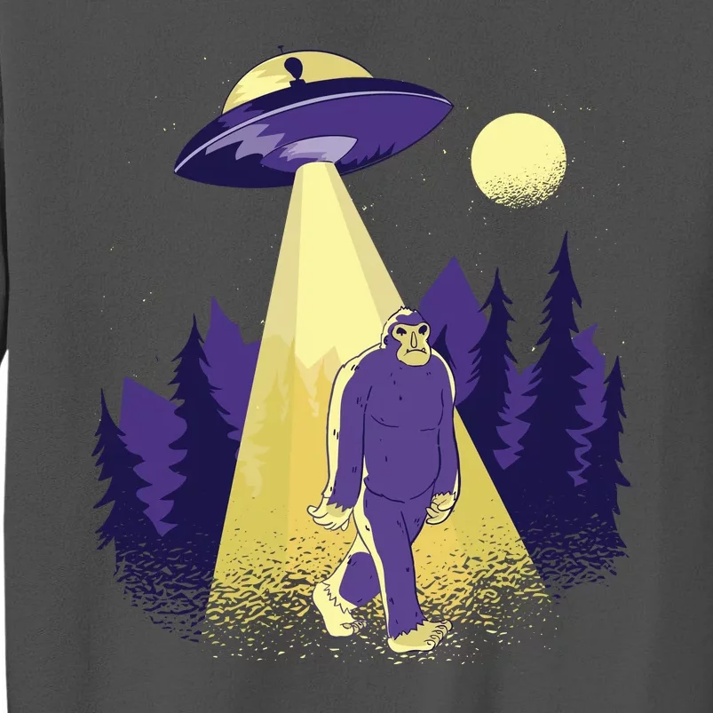 Aliens Kidnapping Bigfoot Tall Sweatshirt