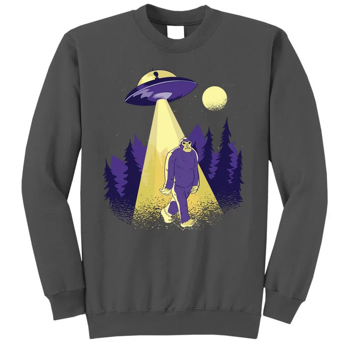 Aliens Kidnapping Bigfoot Tall Sweatshirt