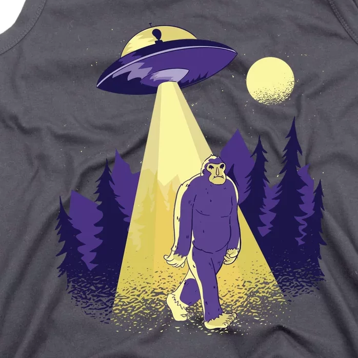 Aliens Kidnapping Bigfoot Tank Top