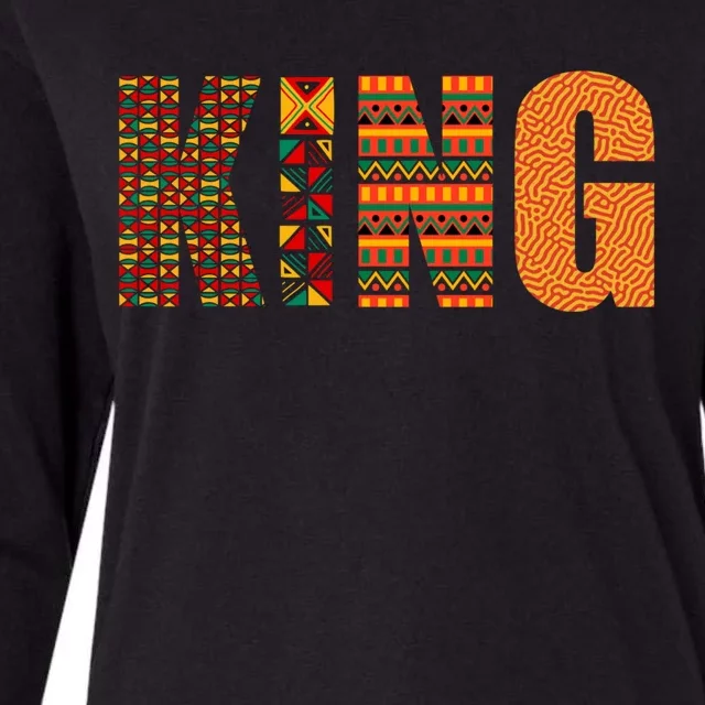 African King Cool Kente Cloth Lover Strong Black Gift Womens Cotton Relaxed Long Sleeve T-Shirt