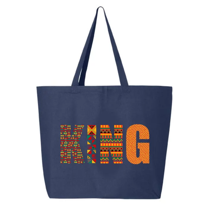 African King Cool Kente Cloth Lover Strong Black Gift 25L Jumbo Tote