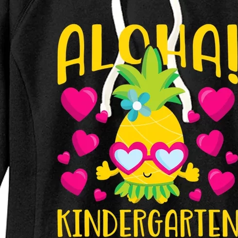 Aloha Kindergarten Cute Pineapple Student Teacher Women's Fleece Hoodie