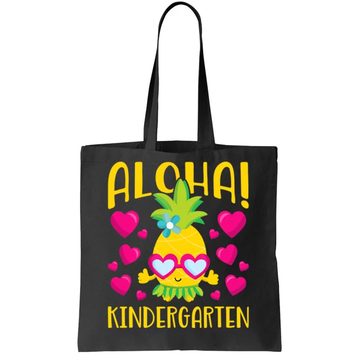 Aloha Kindergarten Cute Pineapple Student Teacher Tote Bag