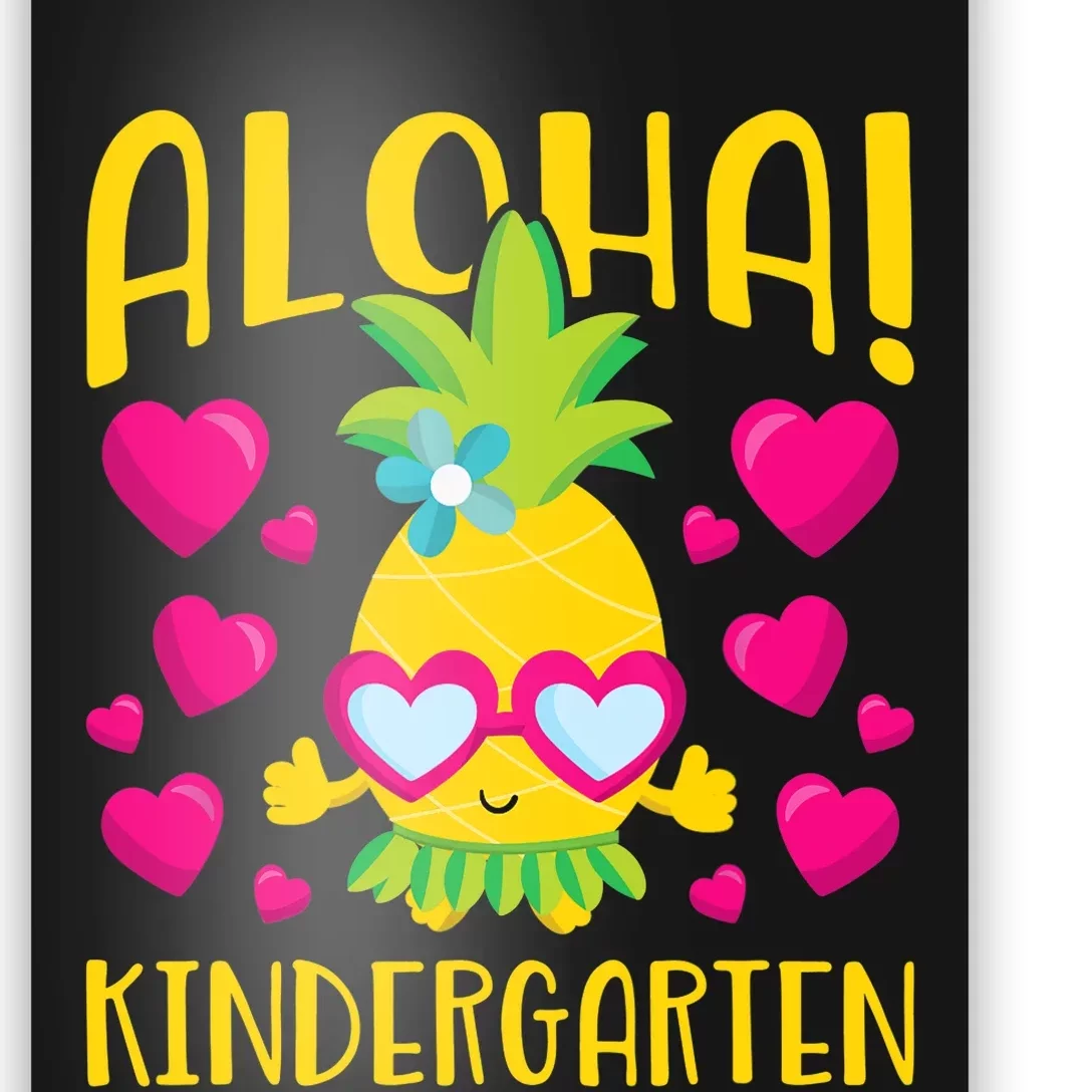 Aloha Kindergarten Cute Pineapple Student Teacher Poster