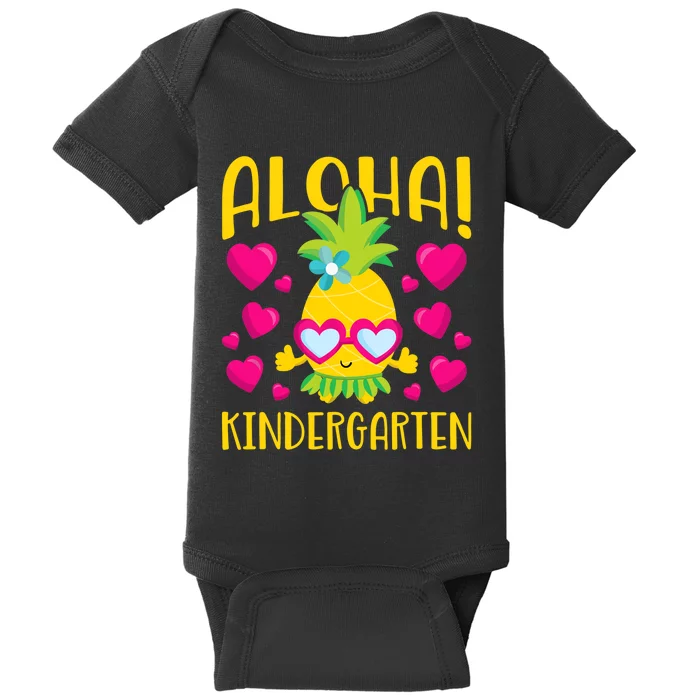 Aloha Kindergarten Cute Pineapple Student Teacher Baby Bodysuit