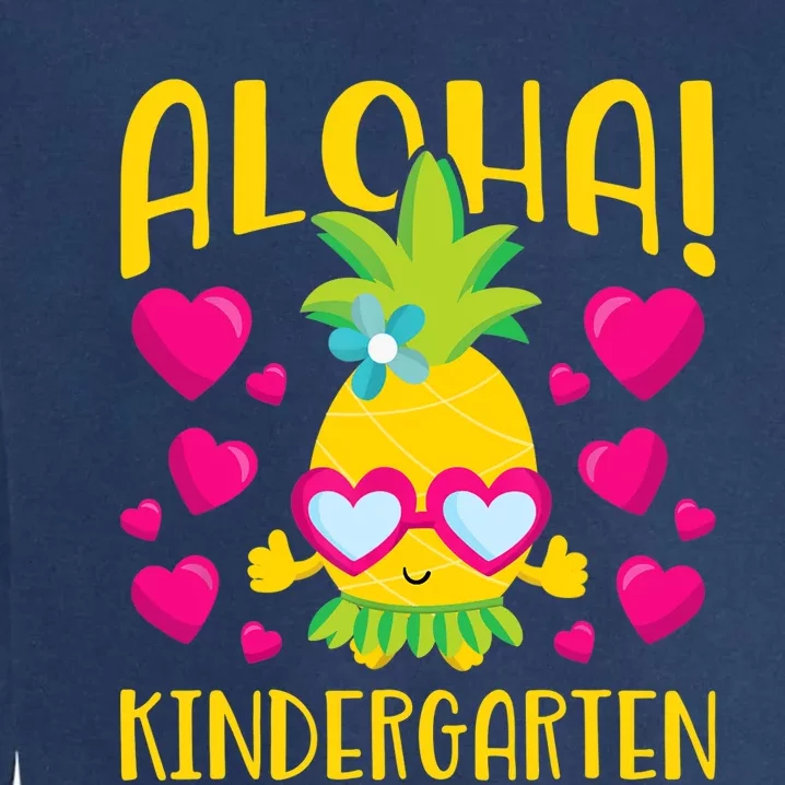 Aloha Kindergarten Cute Pineapple Student Teacher Garment-Dyed Sweatshirt