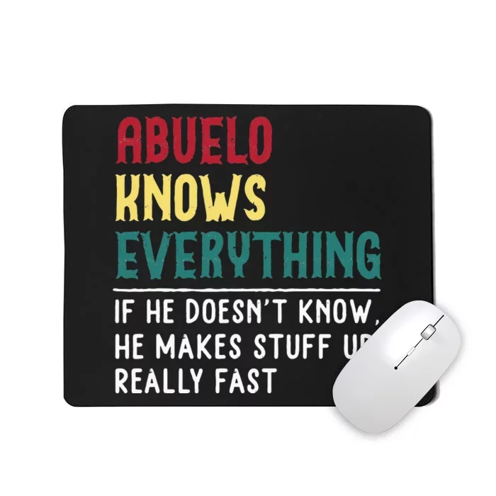 Abuelo Know Everything Fathers Day For Funny Abuelo Mousepad