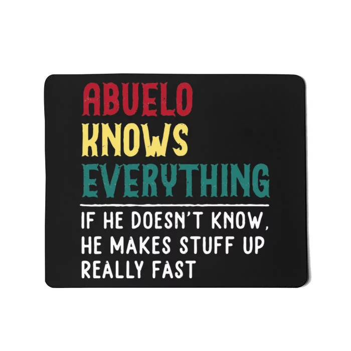 Abuelo Know Everything Fathers Day For Funny Abuelo Mousepad