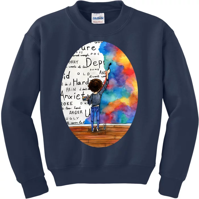 Always Keep Fighting Watercolor Painting (2015) Revamp Kids Sweatshirt