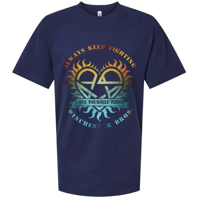 Always Keep Fighting Winchester Bros Love Yourself Sueded Cloud Jersey T-Shirt