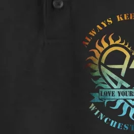 Always Keep Fighting Winchester Bros Love Yourself Dry Zone Grid Performance Polo