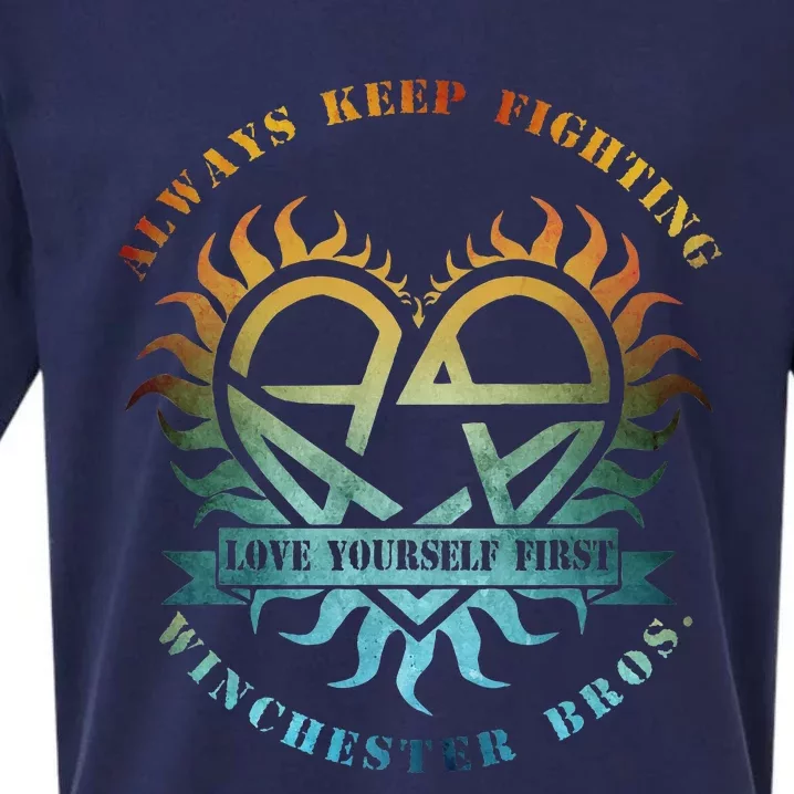 Always Keep Fighting Winchester Bros Love Yourself Sueded Cloud Jersey T-Shirt